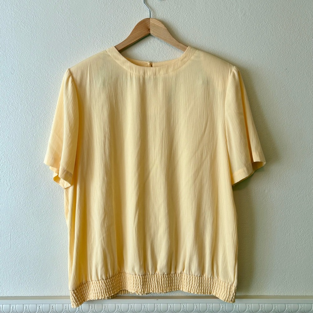 Vintage Alfred‎ Dunner Top in Butter Yellow